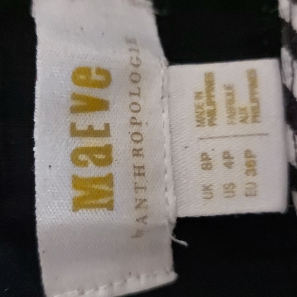 Maeve Anthropologie Naomi High-Rise Wide-Leg Jeans Linen Blend Size 4P - Picture 13 of 16